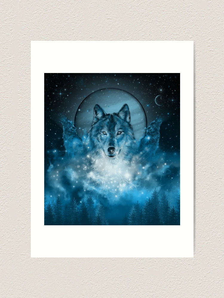 Thumbnail 1 of 3, Art Print, Wolf designed and sold by BekimART.