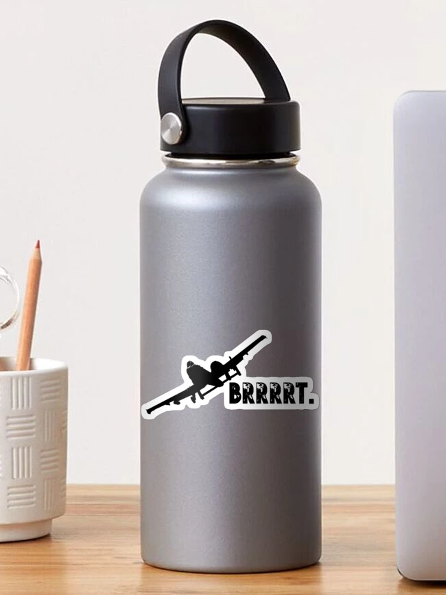Thumbnail 1 of 3, Sticker, "BRRRT." A-10 Warthog Silhouette Design designed and sold by Fox1Design.