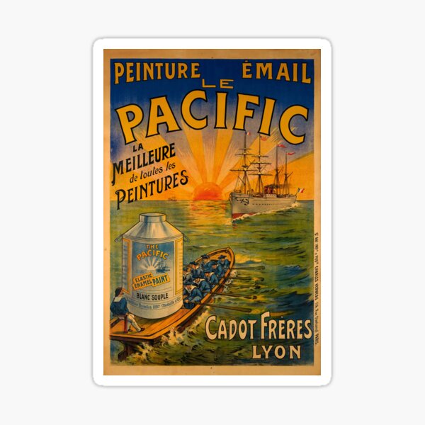 Aperçu de l'œuvre retro le pacific peinture email créée et vendue par CorasPosters.