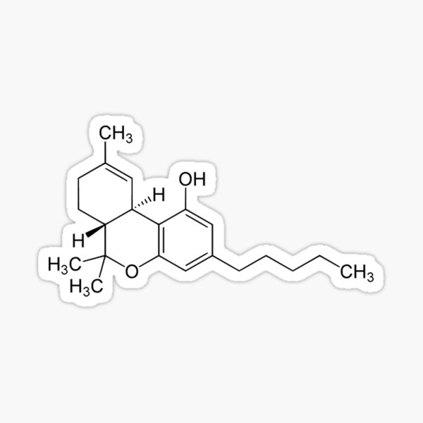 Aperçu de l'œuvre Molécule de THC (marijuana) créée et vendue par eldar.