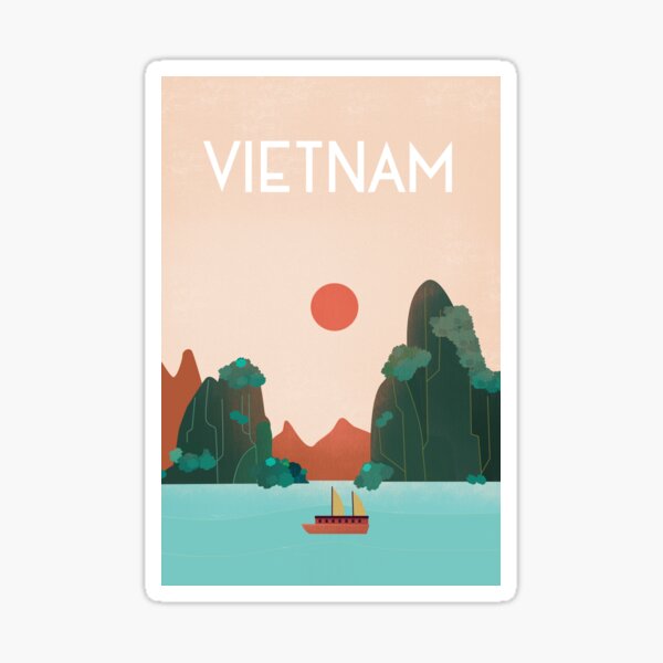 Aperçu de l'œuvre affiche de voyage au Vietnam créée et vendue par Arctic frame studio.