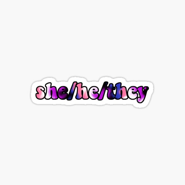 Artikelvorschau, sie/er/sie geschlechtsspezifisch entworfen und verkauft von wordswithfonts.