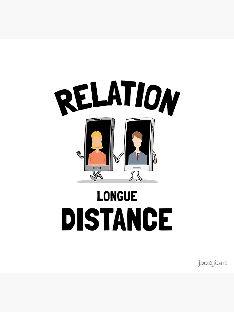 Thumbnail 4 of 4, Clock, Long distance relationship humor funny couple designed and sold by joozybart.