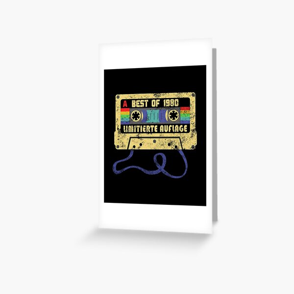 Aperçu de l'œuvre Best Of 1980 Retro 40e anniversaire 40 ans cassette vintage créée et vendue par Lenny Stahl.