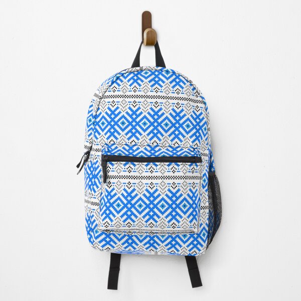 Item preview, Unity - Force Protection Abundance - Ethno Ukrainian Traditional Pattern - Slavic Ornament Blue White Black designed and sold by GrandTartaria.