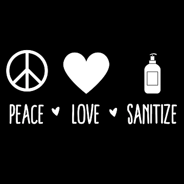 Artwork thumbnail, Peace love sanitize by good vibes clothing