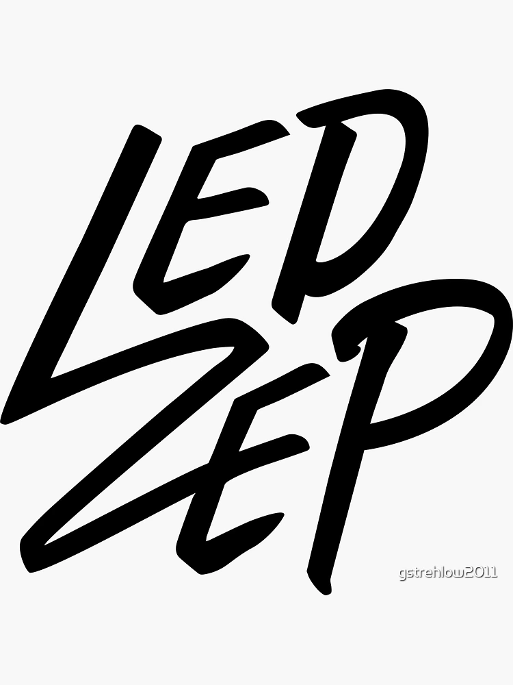 Thumbnail 3 of 3, Sticker, Led Zep Handwritten designed and sold by gstrehlow2011.
