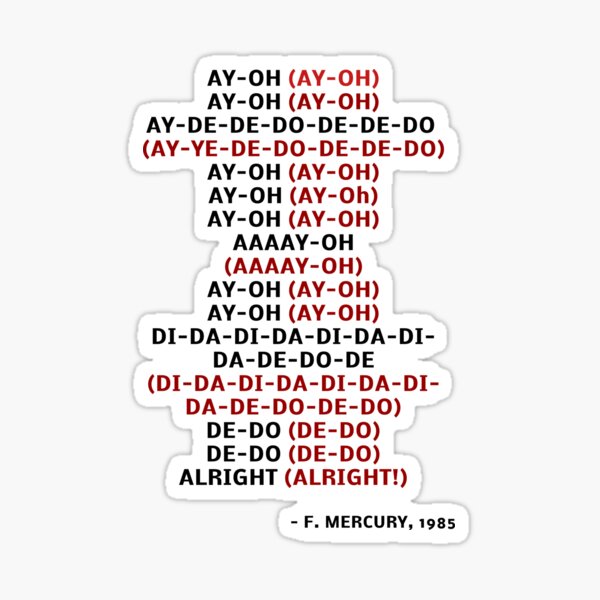 Aperçu de l'œuvre Freddie Mercury AY-OH Live Aid créée et vendue par Millie Furmston.