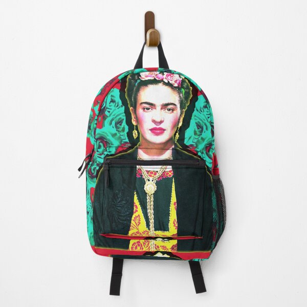 Item preview, Frida Khalo "pop" portrait - with green roses - digital paint by Iona Art Digital designed and sold by IonaArtDigital.