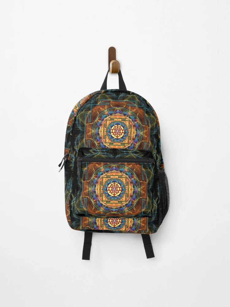 Thumbnail 1 of 3, Backpack, The Sri Yantra - Sacred Geometry designed and sold by art-by-angels.
