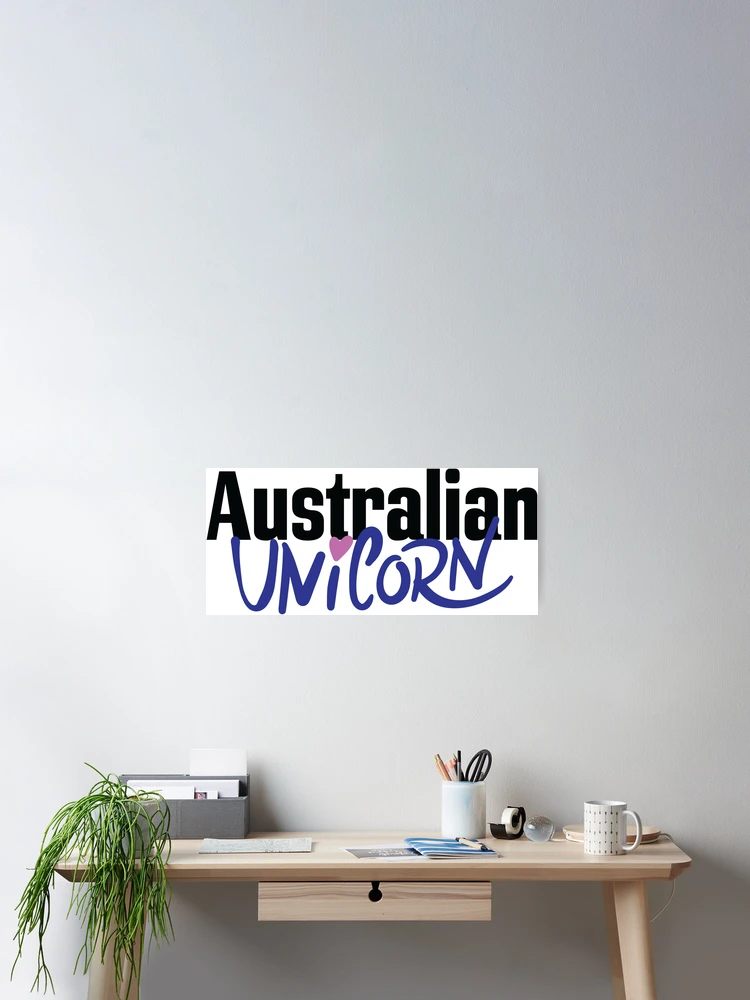 Thumbnail 2 of 3, Poster, Australian Unicorn designed and sold by ProjectX23.