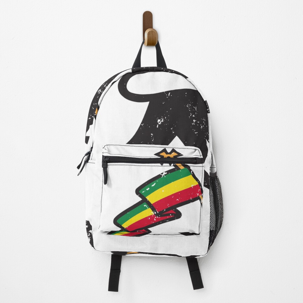 Vista previa del artículo con la obra «Mochila», diseñado y vendido por RastaMerch.