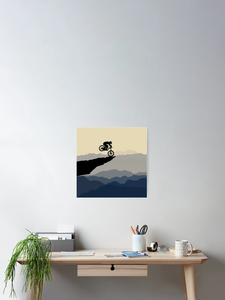 Thumbnail 2 of 3, Poster, MTB posing on the precipice designed and sold by shaune23.