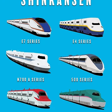 Artwork thumbnail, Japanese Shinkansen Bullet Trains by JonesyDave