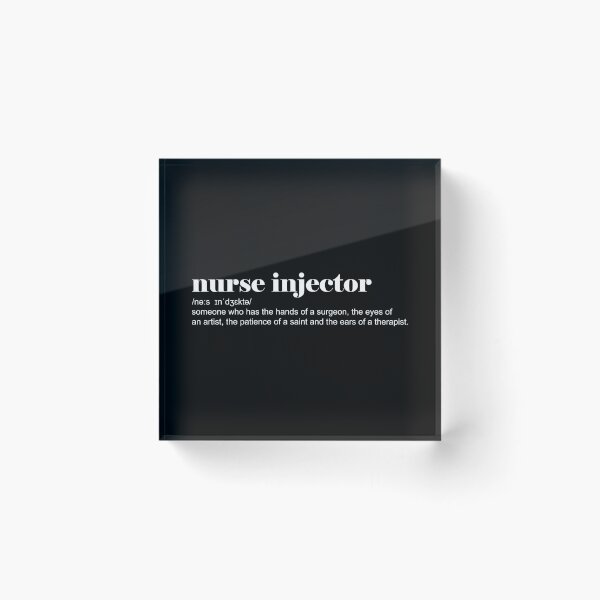 Aperçu de l'œuvre Définition de mot drôle Infirmière esthétique Injecteur imprimer créée et vendue par jakehughes2015.