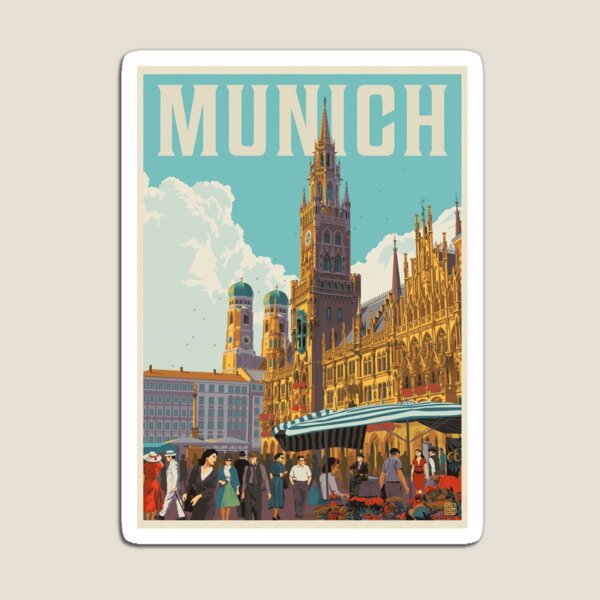 Aperçu de l'œuvre Munich Allemagne Voyage vintage créée et vendue par More than Myriad.