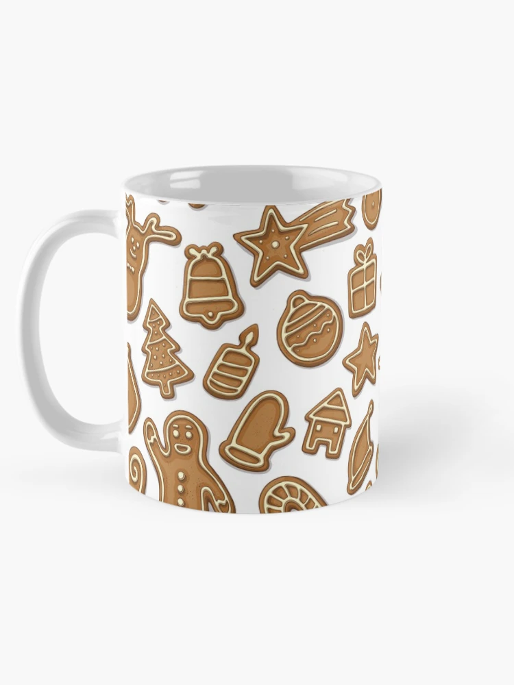 Thumbnail 5 of 6, Coffee Mug, Christmas gingerbread cookies white pattern designed and sold by rocketdandy.