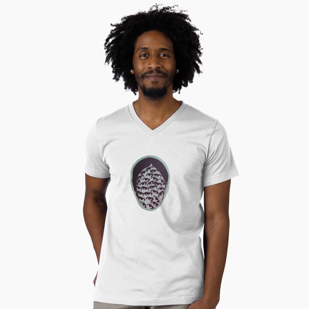 Vista previa del artículo con la obra «Camiseta de cuello en V», diseñado y vendido por Katew-f.