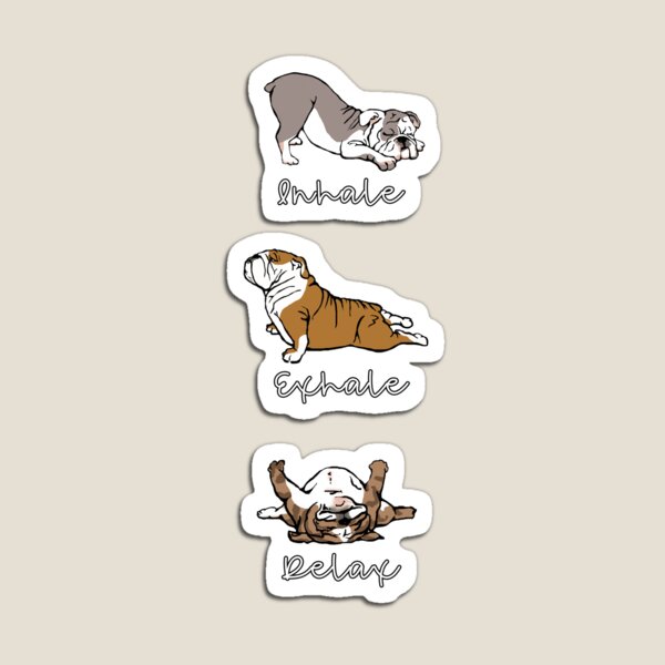 Artikelvorschau, Einatmen Ausatmen Entspannen Hunde entworfen und verkauft von PawPrintsDesign.