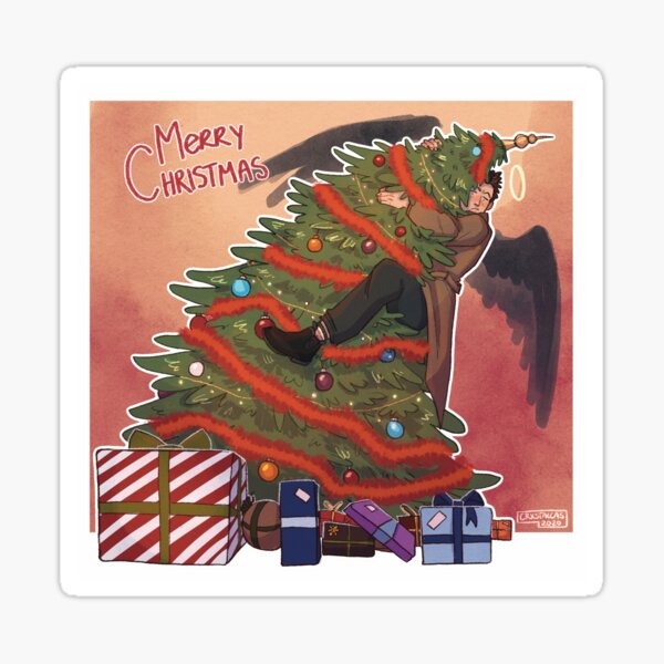 Artikelvorschau, Castiel Weihnachten (Flügel schwarz) entworfen und verkauft von consulting-mutt.