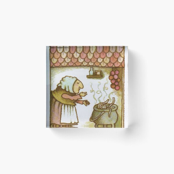 Aperçu de l'œuvre Strega Nona soufflant des bisous dans un pot de pâtes créée et vendue par medusagf.