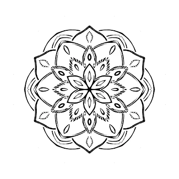 Artwork thumbnail, Six petal mandala by BGStoreAus