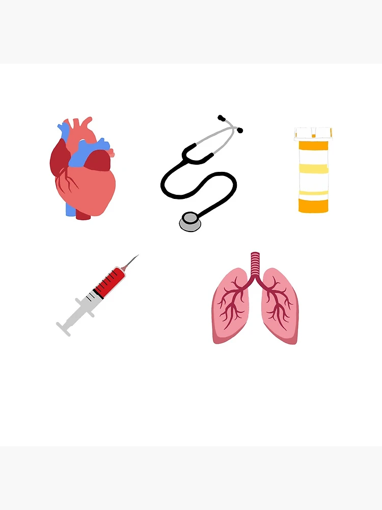 Imagen 5 de 5, Bloque acrílico con la obra Paquete de pegatinas médicas, diseñada y vendida por dati2328.