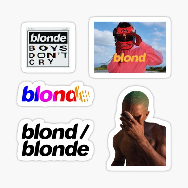 Aperçu de l'œuvre Pack d'autocollants Frank Ocean Blonde créée et vendue par KittyCollective.