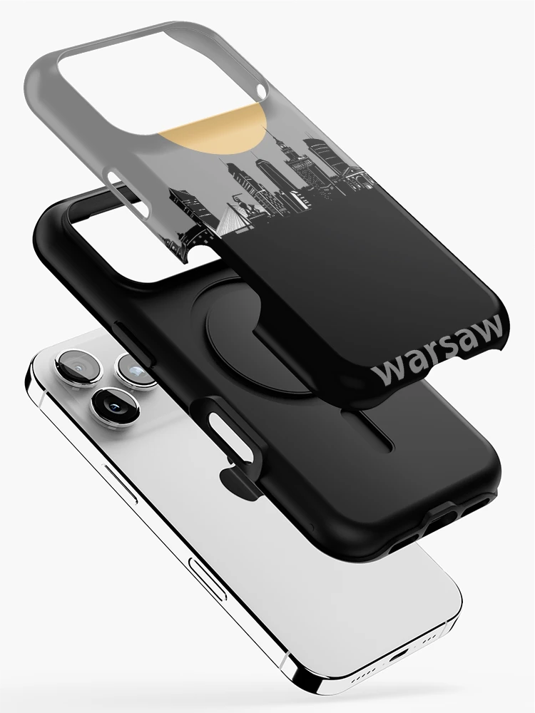 Thumbnail 2 of 4, iPhone Case, warsaw skyline minimal designed and sold by BekimART2.