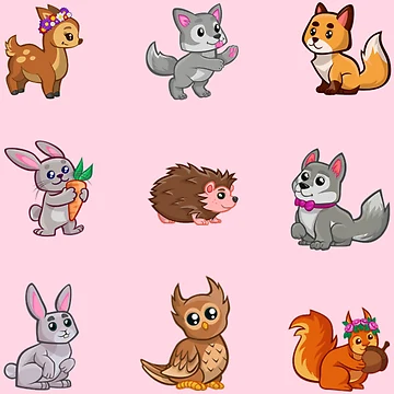 Artwork thumbnail, Mixed Wild Animals Variety Pack by everything4eva