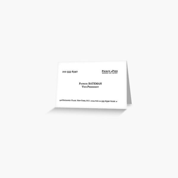 Aperçu de l'œuvre Psycho américain - Patrick Bateman Business Card créée et vendue par skanuj.