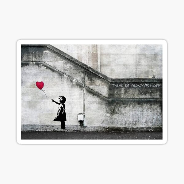 Item preview, Chica globo - Siempre hay esperanza | Mural Original Banksy designed and sold by WE-ARE-BANKSY.