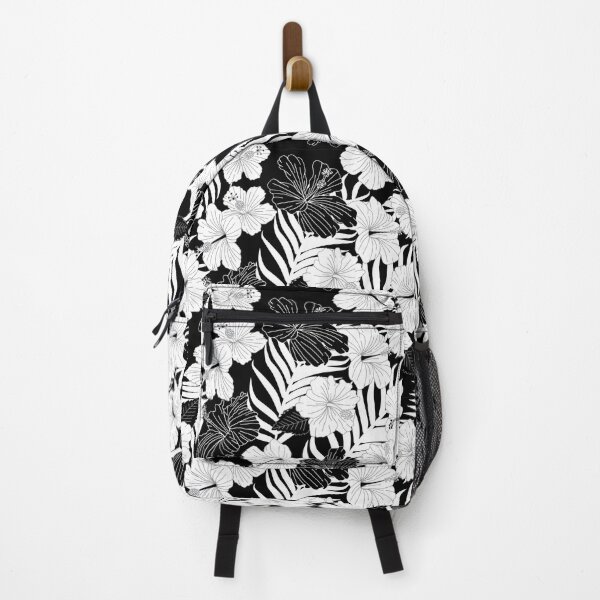 Item preview, Tropical Hibiscus Flower Pattern in Black and White designed and sold by HotHibiscus.