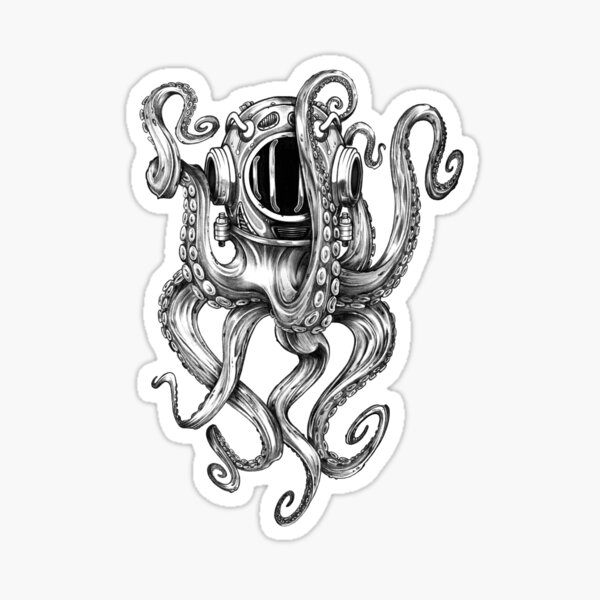 Aperçu de l'œuvre Casque de plongée sous-marine Octopus créée et vendue par BertramSales.