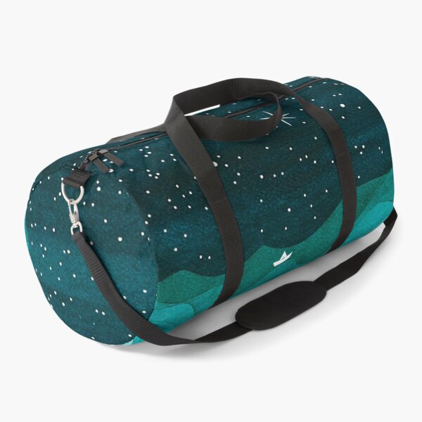 Item preview, Starry Ocean, teal sailboat watercolor sea waves night designed and sold by VApinx.