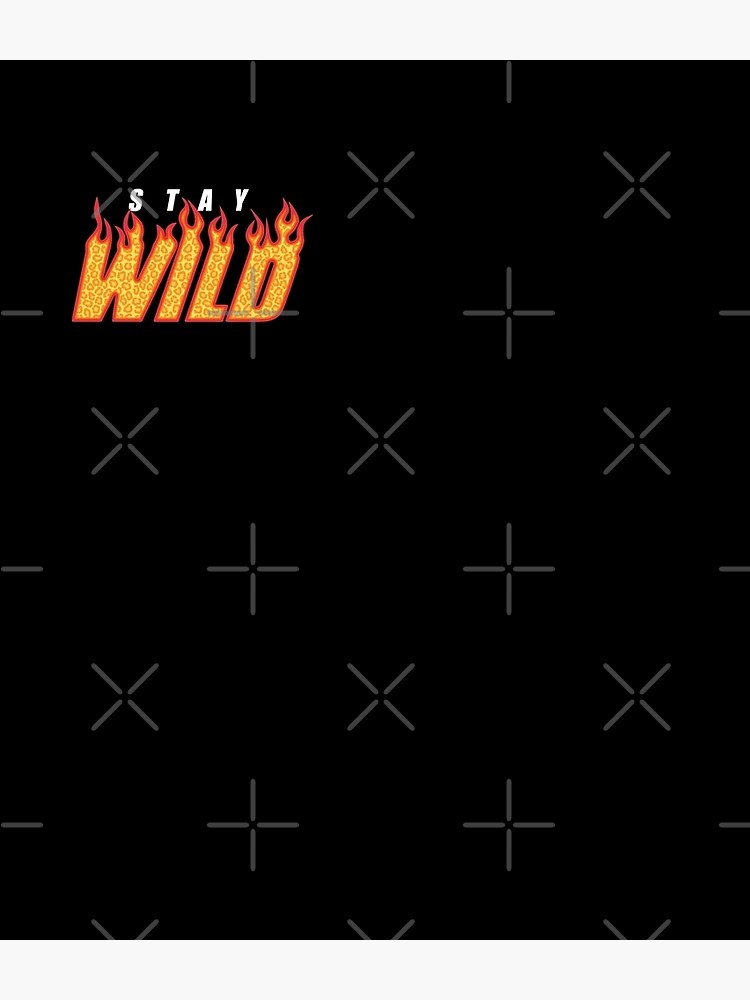 Aperçu 3 sur 3. Sac à dos avec l'œuvre Stay Wild FEU Noir créée et vendue par MAZAX.