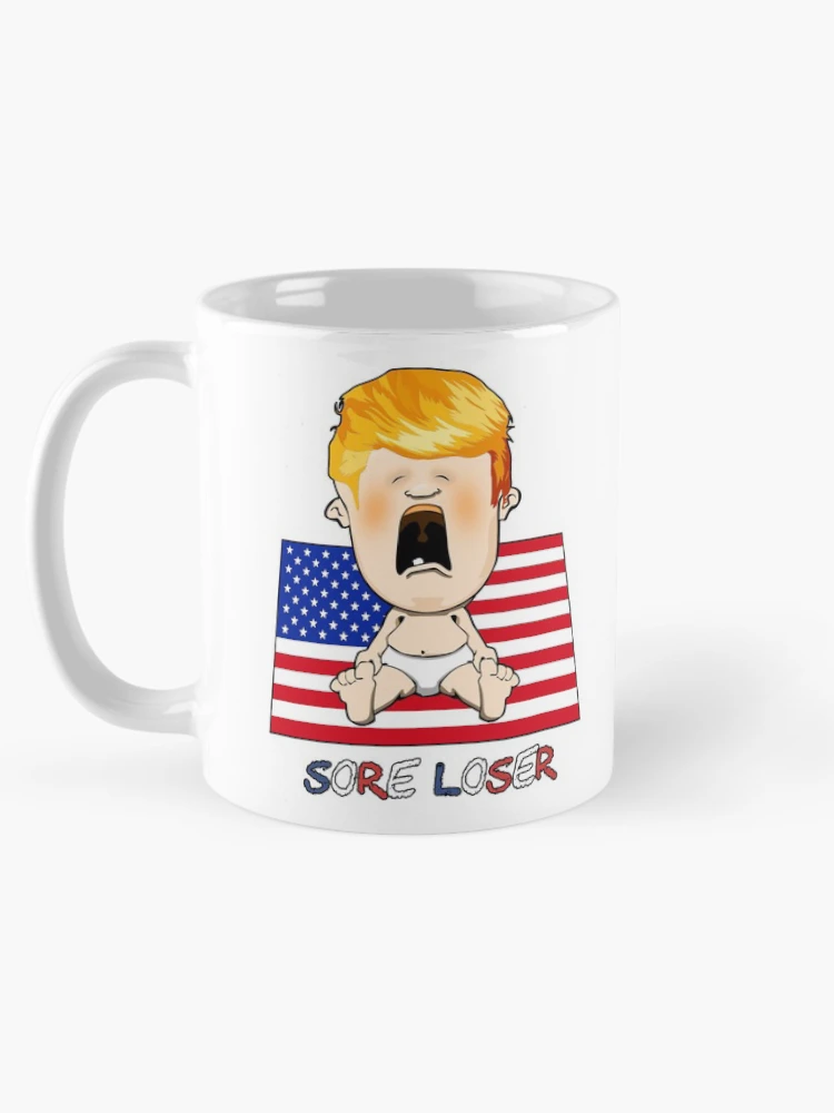 Thumbnail 5 von 6, Kaffeebecher, Trump SORE LOSER Weinen Baby designt und verkauft von SolidEarthArt.