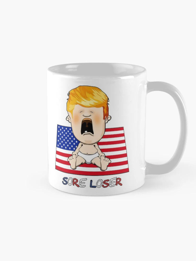 Thumbnail 3 von 6, Kaffeebecher, Trump SORE LOSER Weinen Baby designt und verkauft von SolidEarthArt.