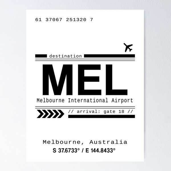 Artikelvorschau, Internationaler Flughafen Melbourne, Australien Drucken entworfen und verkauft von Leah Biernacki.
