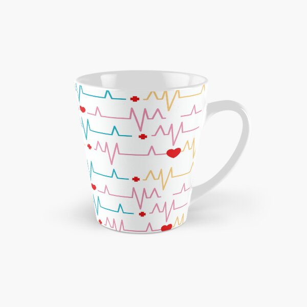Artikelvorschau, EKG und Hearts Nurse Doctor Pattern entworfen und verkauft von WOW TeesAndThings.