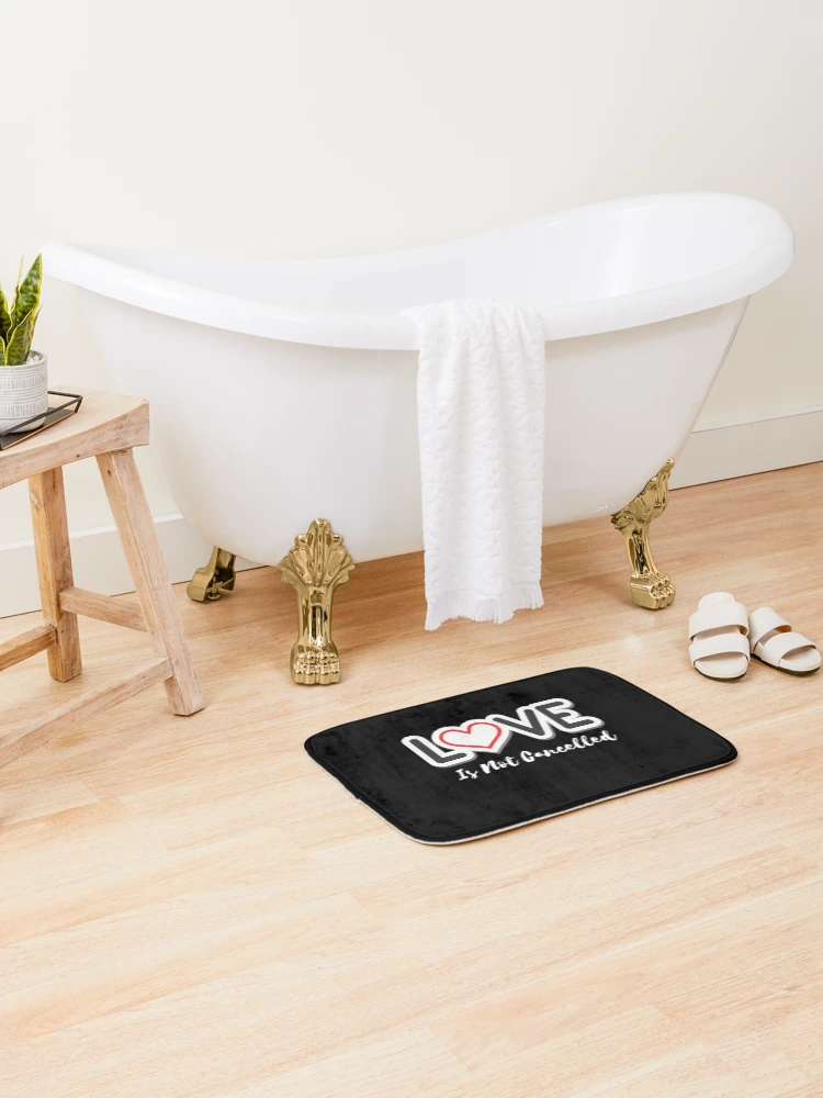 Thumbnail 2 of 6, Bath Mat, Love Is Not Cancelled designed and sold by Xrizen Designs.