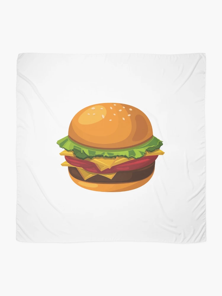 Thumbnail 2 von 3, Tuch, Cartoon Burger designt und verkauft von bubble-bulb.