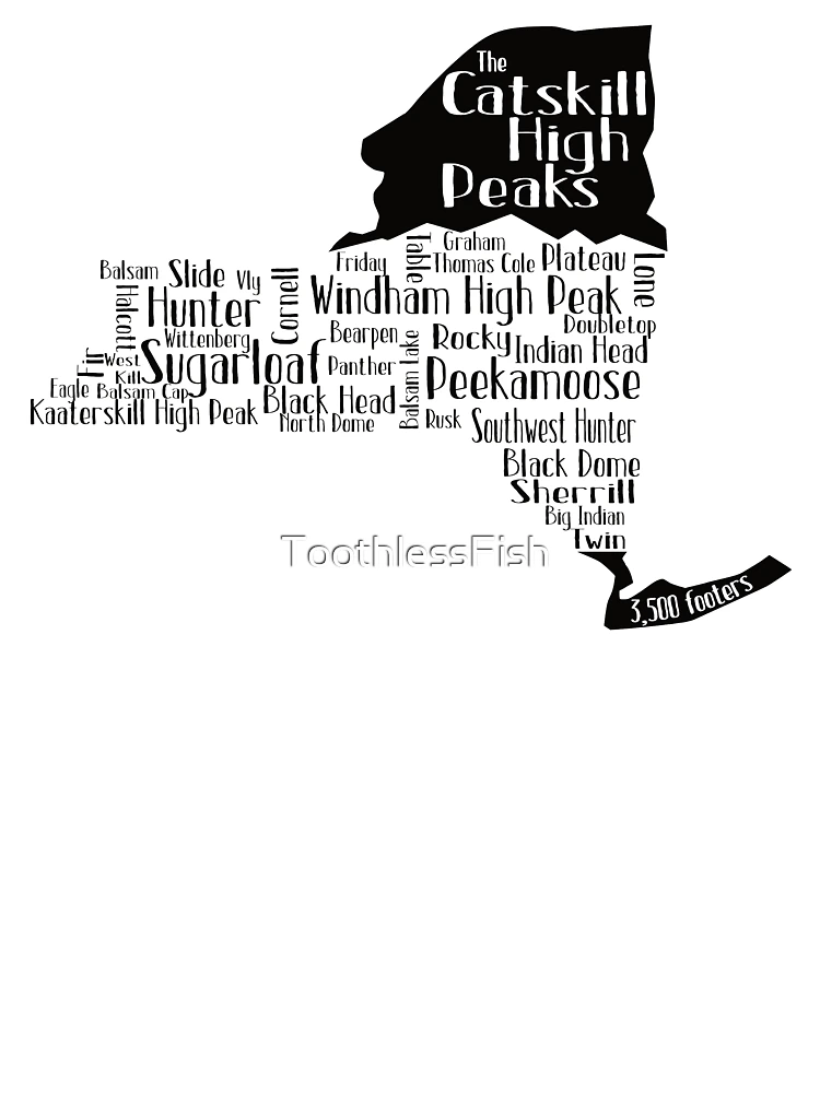Thumbnail 7 of 7, Oversized T-Shirt, Catskill Mountains High Peaks designed and sold by ToothlessFish.
