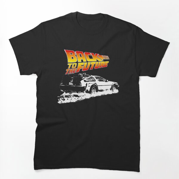 Aperçu de l'œuvre Retour vers le futur - Pochoir blanc avec traces de feu sur la DeLorean créée et vendue par DoggoTankDesign.