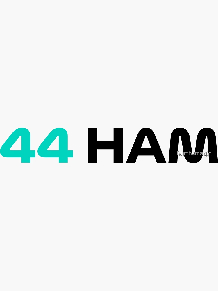 Thumbnail 3 von 3, Sticker, F1-Fahrer Lewis Hamilton 44 designt und verkauft von Mirthsmagic.