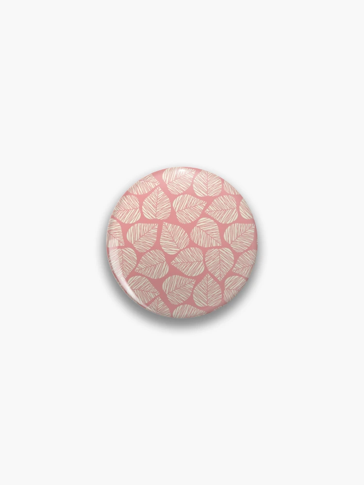 Thumbnail 1 of 3, Pin, Pink and White Leaf Skeleton Abstract designed and sold by MixinMadness.