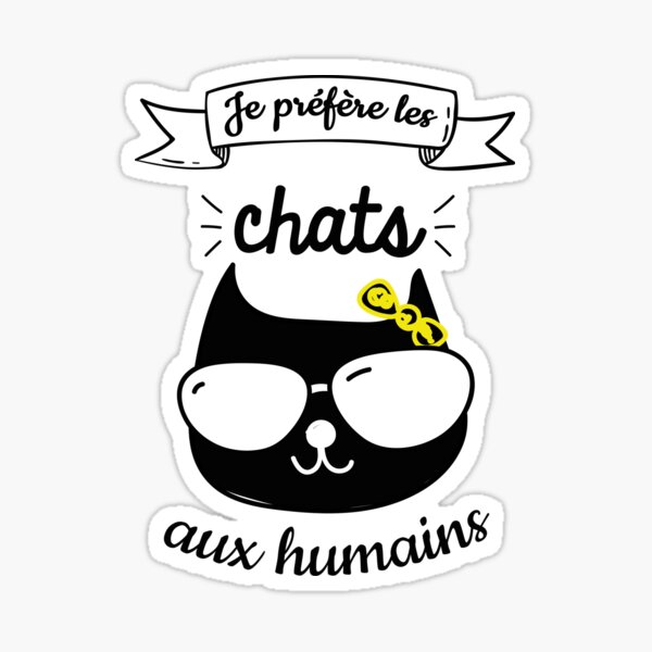 Aperçu de l'œuvre Je préfère les chats aux humains créée et vendue par Catcrea.
