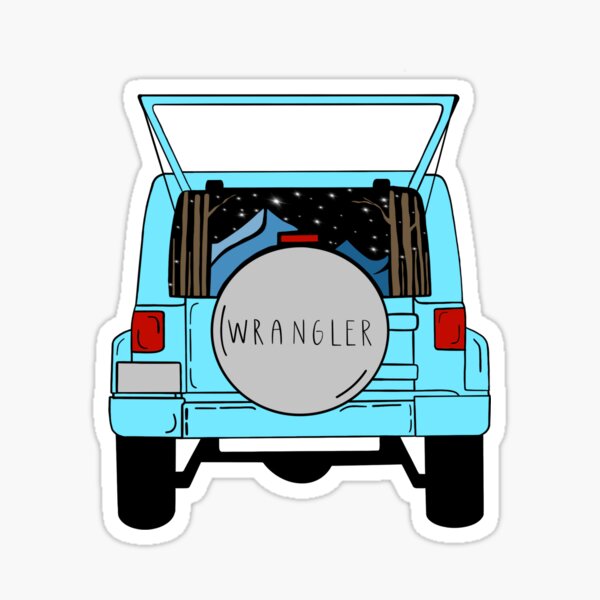 Artikelvorschau, blauer Wrangler entworfen und verkauft von jeeplife.