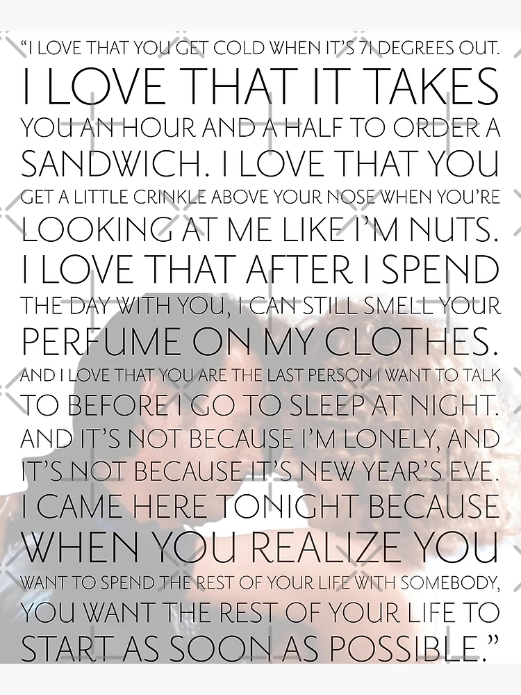 Thumbnail 3 of 3, Poster, When Harry met Sally NYE Quote designed and sold by hypocratees.