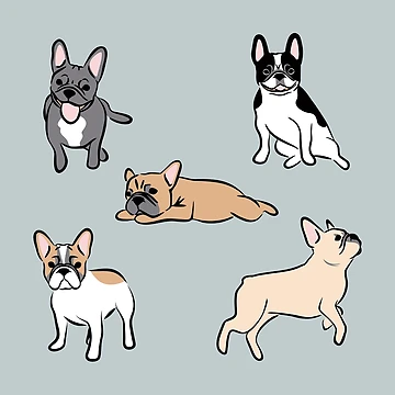 Artwork thumbnail, French Bulldog Blue Grey by AnaAnaDesign